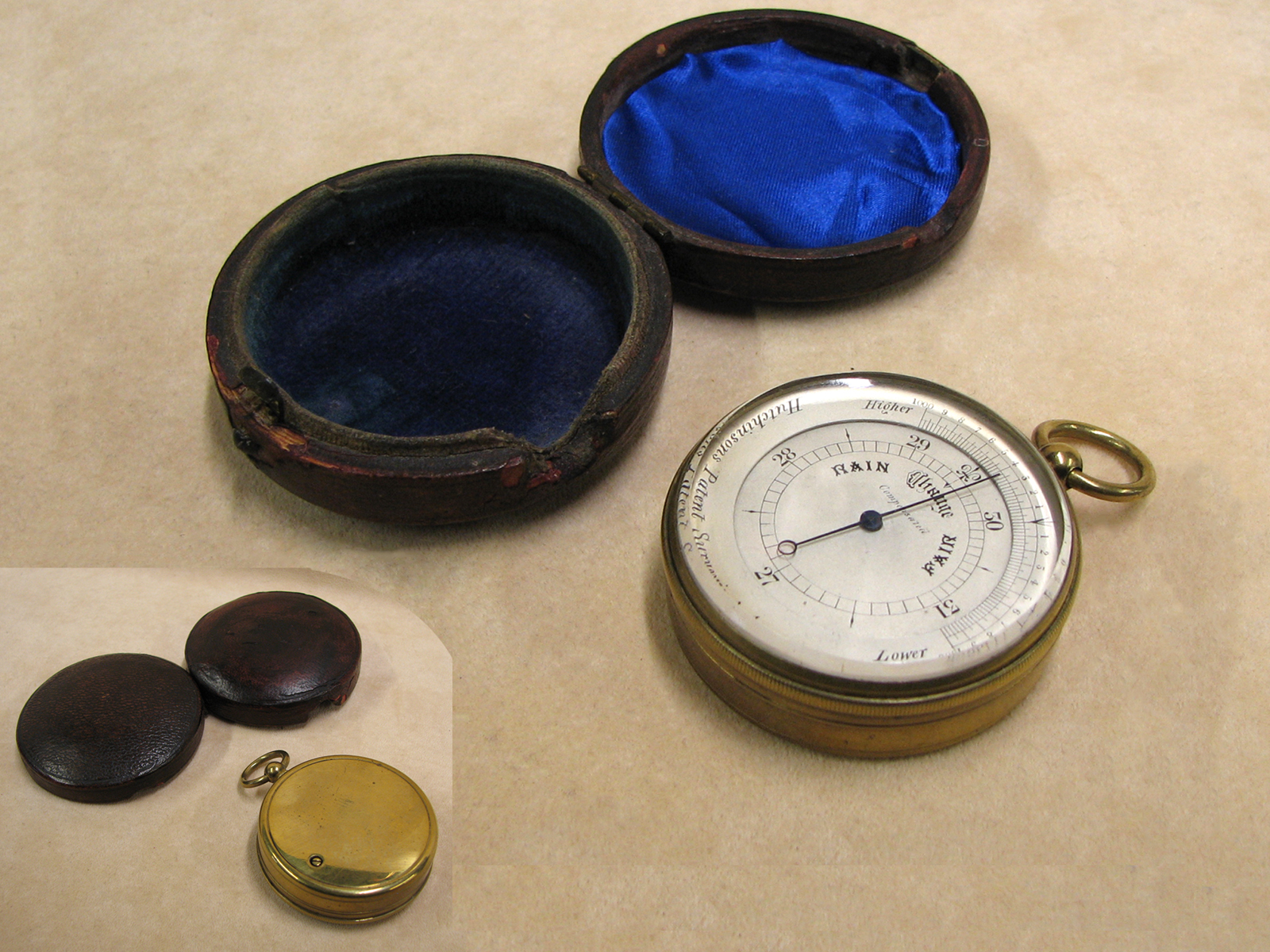Rare Hutchinsons Patent Surveying Aneroid pocket barometer circa 1890